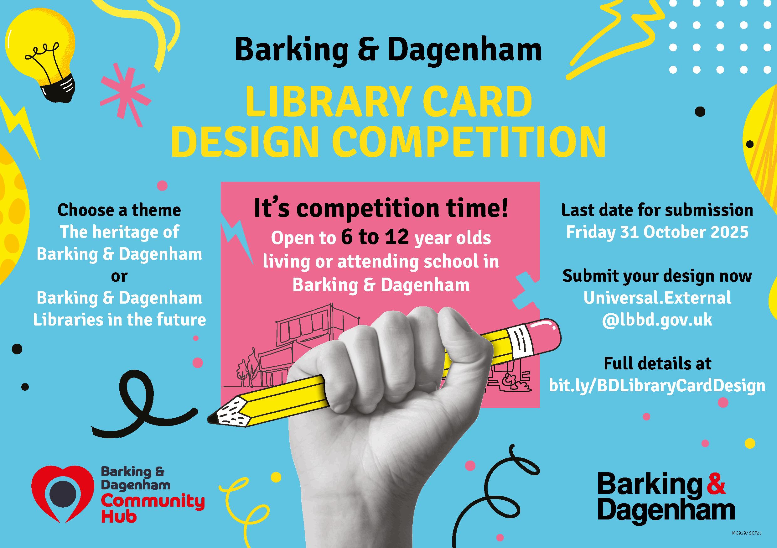 Library Card Design Competition poster